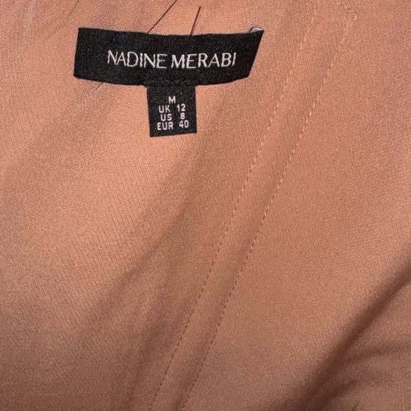 NWOT NADINE MERABI Miranda Belted Red Gown Sz 8 - Picture 4 of 6